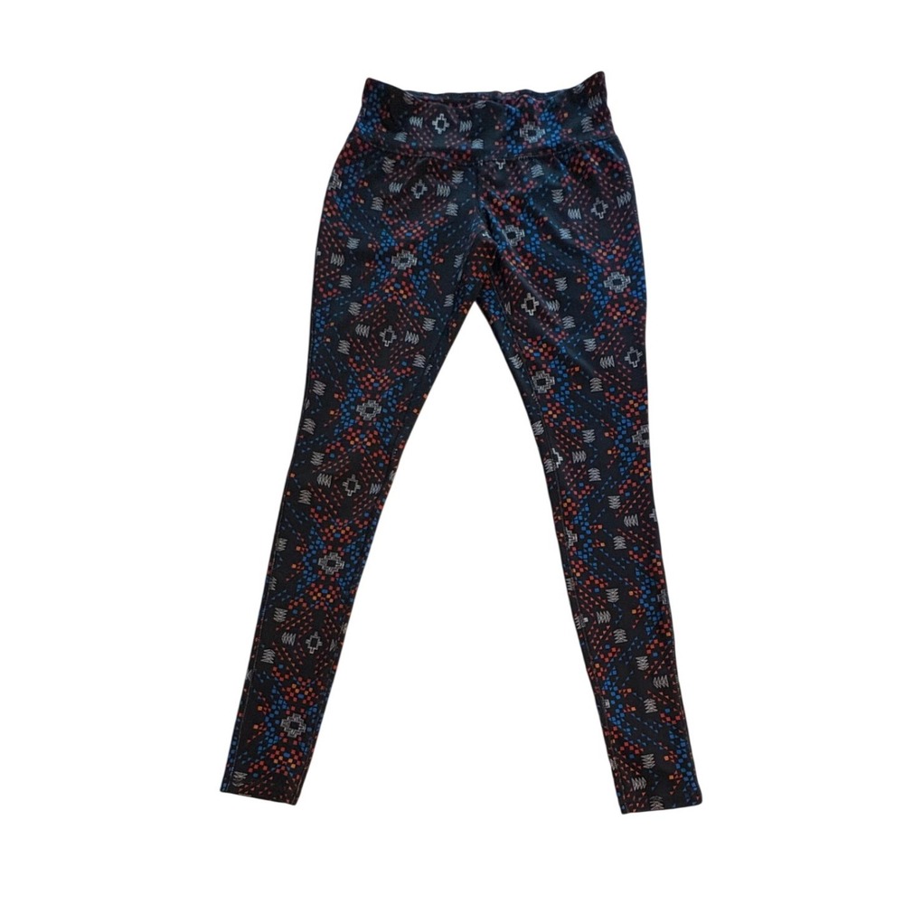 Mossimo‎ Supply Women XS Black Southwestern Geometric Print Leggings Activewear